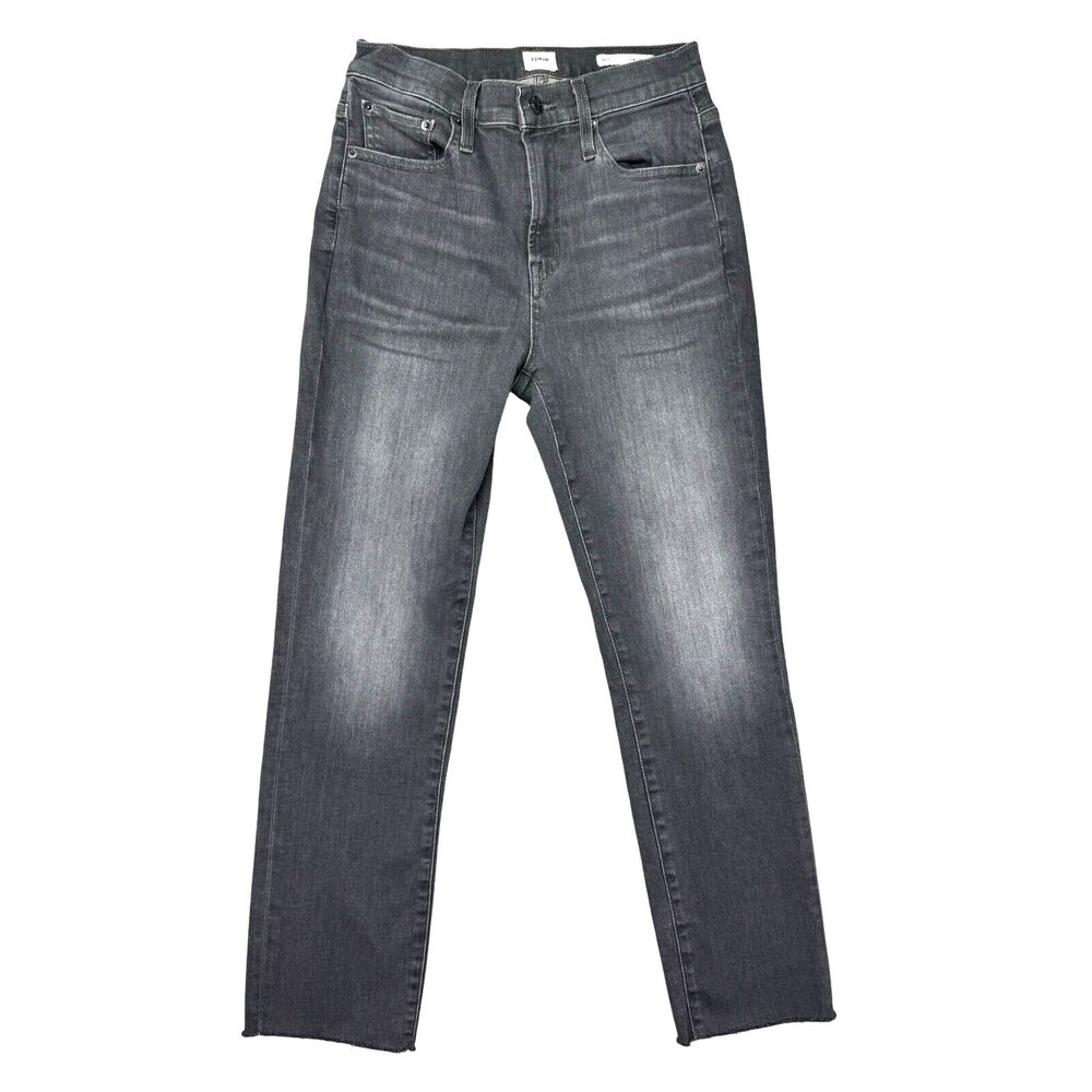 EDWIN Jeans Women's 27 Black Bree Slim Straight Denim Mid Rise Medium Wash Pants